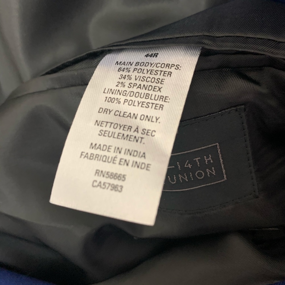 14th & Union Two Button Extra Trim Fit Jacket - Picture 13 of 14